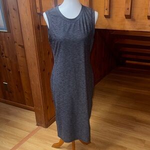 Prana size XL Charcoal gray Sleeveless Midi Dress